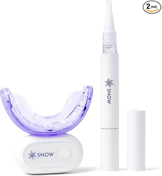 Snow Teeth Whitening Kit - Snow Teeth Whitening Serum and LED Mouthpiece Whitener, Formulated with Hydroxyapatite, Good for 2 Months - Wireless Kit with 1 Wand