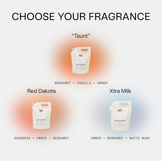 DedCool Liquid Laundry Dedtergent (Red Dakota Refill 64 oz) Luxurious Fragrance, Scented, Removes Stains, Ideal for 60 Washes, Infused with Essential Oils, Vegan, Non-Toxic, Cruelty & Dye Free