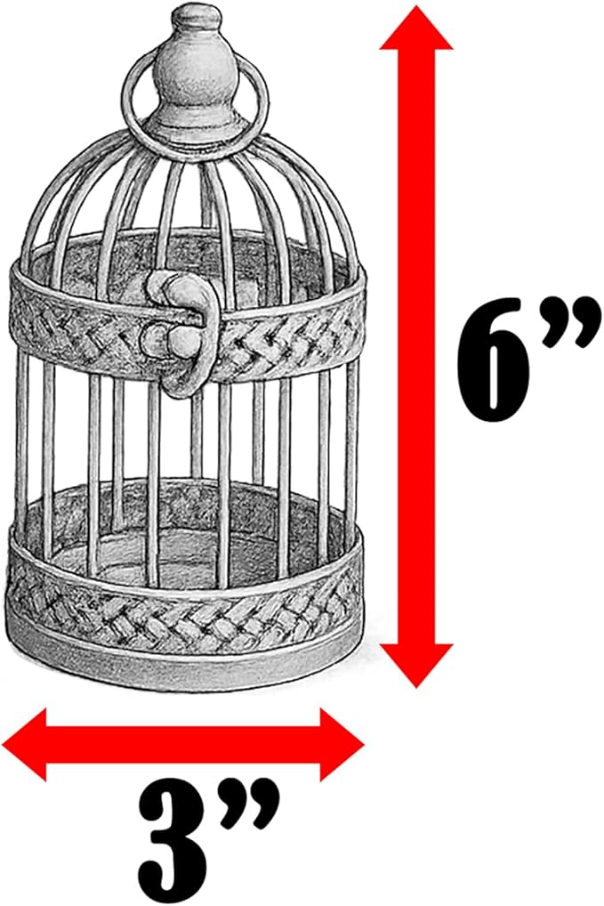 Vela Lanterns Bird Cage Decor Candle Holder Lantern Decorative Wedding Table Centerpiece Decorations, White, Small, Set of 4