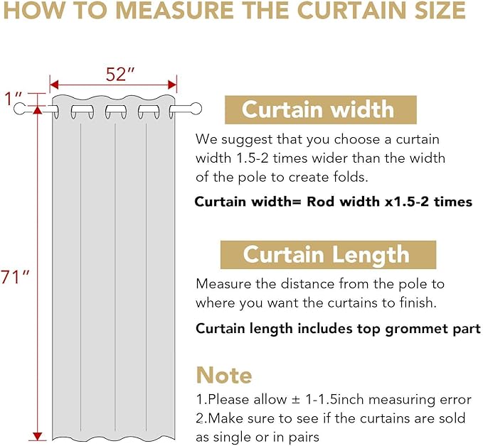 H.VERSAILTEX Thermal Insulated Blackout Curtains - Antique Copper Grommet Top Window Drapes - Chocolate Brown - 52" W x 72" L - (Set of 2 Panels)