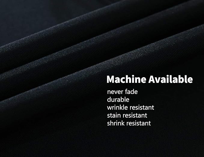 Surmente Square Tablecloth for Square or Round Tables 100% Polyester 70x70 Inch Table Cloth for Weddings, Banquets, or Restaurants (Black)