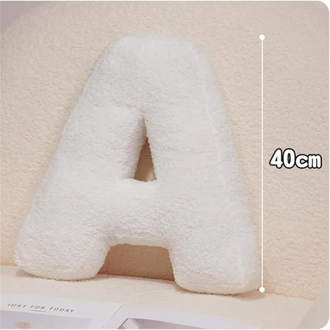 MOJUN Letter Pillows, Soft Plush Decorative Initial Letter Shaped Throw Pillows for Sofa Couch Bed, Cute Letter Pillows English Alphabet A to Z for Living Room Bedroom Floor Car Decoration, U