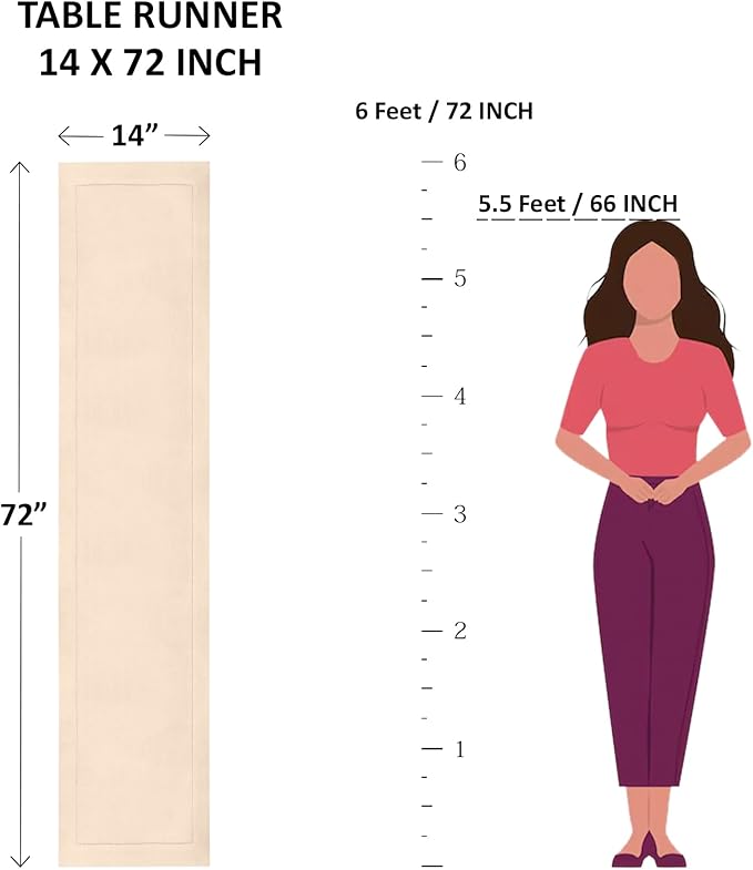 Solino Home Linen Brown Table Runner 72 Inches Long - 100% Pure Linen Hemstitch Table Runner 14 x 72 Inch for Dresser, Dining, Fall, Autumn, Thanksgiving - Classic Hemstitch