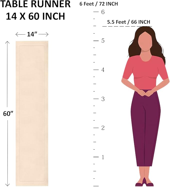 Solino Home Linen Steel Gray Hemstitch Table Runner 60 Inches - 100% Pure Linen Small Table Runner 14 x 60 Inch Ideal for Dresser and Coffee Tables - Classic Hemstitch - Fall, Autumn, Halloween