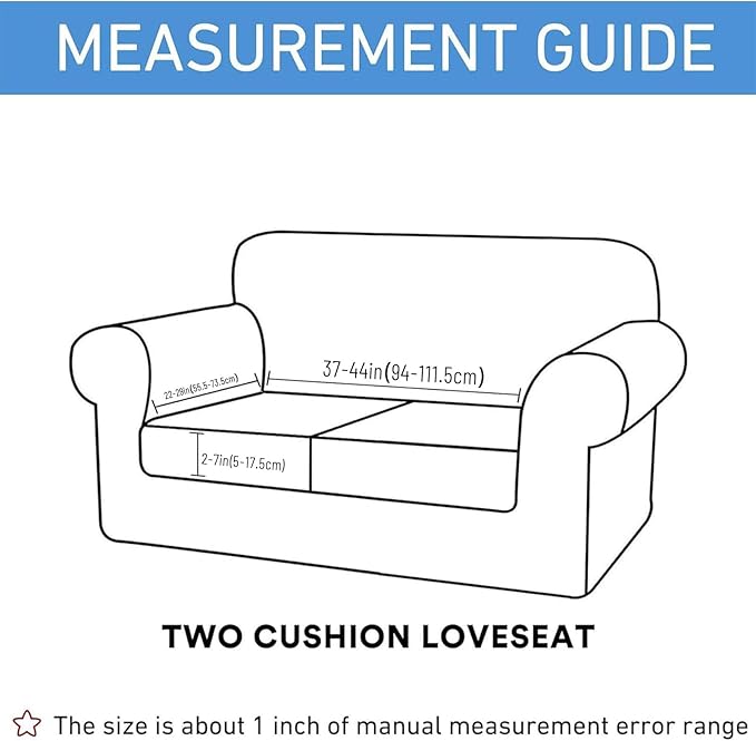 hyha Waterproof Couch Cushion Covers for Pets, Non Slip Sofa Seat Cover for Dogs Washable, Soft Thick Stretch Jacquard Fabric, Sofa Slipcovers with Elastic Bottom (1 Piece for Medium, Lake Blue)