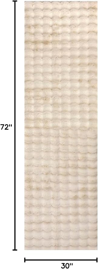 nuLOOM Jeni Checkered 2'6" x 6' Machine Washable Runner Rug for Living Room Bedroom Dining Room Entryway Hallway Kitchen, Beige