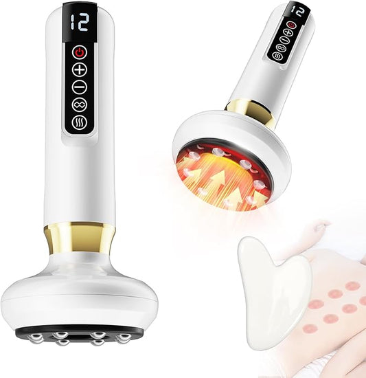 Electric Handheld Cellulite Massager with 12 Suction Modes, Cellulite Remover Tool for Legs, Belly, Thighs, Arms, Butt- Birthday, Christmas, Mothers Day, Valentines Day Gifts for Her Women (White)