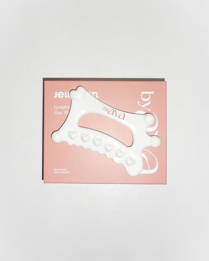 Gua Sha Jelloskin Lymphatic Massage Tool | Ceramic GuaSha for Face & Body Massage Tool | Patented Design for Lymphatic Drainage, Face Lift & Muscle Relief Body Massager