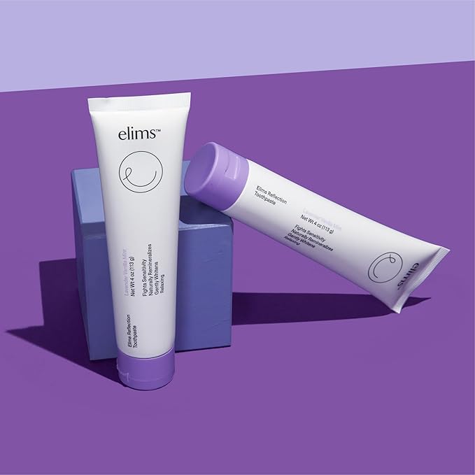 Elims Nano Hydroxyapatite Toothpaste – Fluoride-Free, Xylitol Remineralizing, Whitening Toothpaste for Sensitive Teeth, SLS-Free, Lavender Vanilla Mint Favlor for Adults & Kids, 4oz