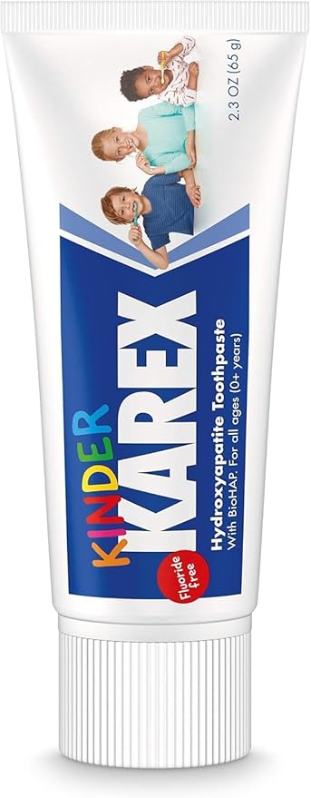 Kinder Karex Hydroxyapatite Kids Toddler Toothpaste 2.3 Ounce (Pack of 6), Fluoride Free