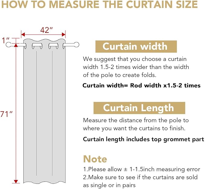 H.VERSAILTEX Blackout Curtains for Bedroom Thermal Insulated Room Darkening Living Room Curtains 72 Inch Long Grommet Privacy Protection Window Curtain Panels/Drapes, 2 Panels, Chocolate Brown