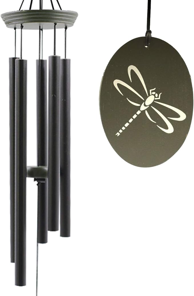Wind Chimes for Outside, WindChimes Outdoor Tuned Soothing Melody, Wind Chimes Gifts for Mom/Grandma,Wind Chime Outdoor Decoration, Patio, Garden, Yard. (33" Green Dragonfly)