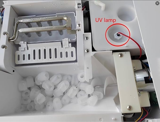 IKT Self-Cleaning Hot Cold and Room Water Cooler Dispenser and Maker Bottom Loading for 5 Gallon Bottle with Energy Saving Mode 22lbs Within 24hrs White