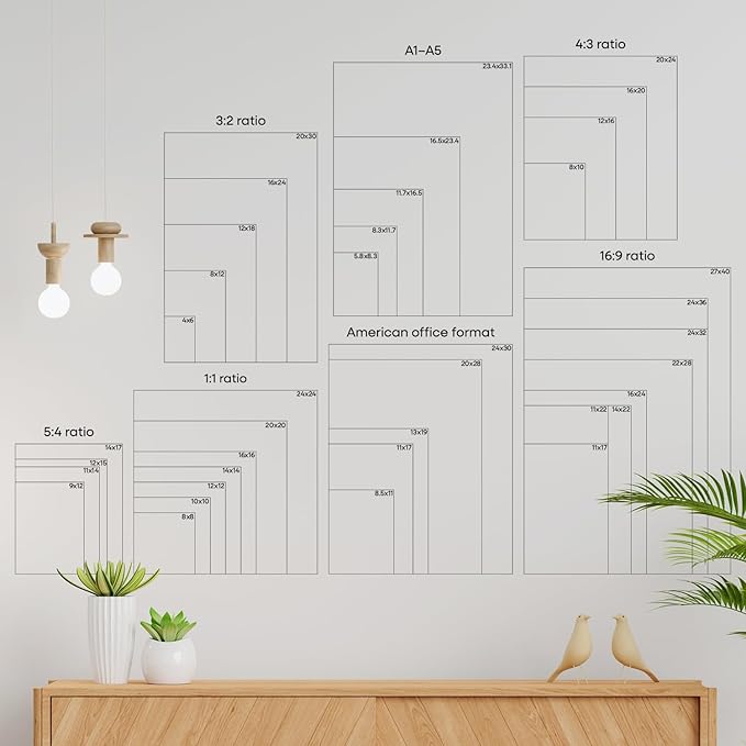 Homeforia 8.5 by 11 Picture Frame Gold, High End Metal 8.5x11 Poster Frames with Mat 6x8 Photo, 8.5 x 11 Frame Matted to 6 x 8 Print, 8.5by11 Wall or Tabletop Frame, Tempered Glass, Wall Kit, Set of 1