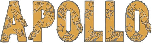 Name Sign For Nursery, Boho Nursery Sign, Family Name Signs, 3D Wall Art for Children & Kids Rooms, Baby Shower, First birthday gift (Space)