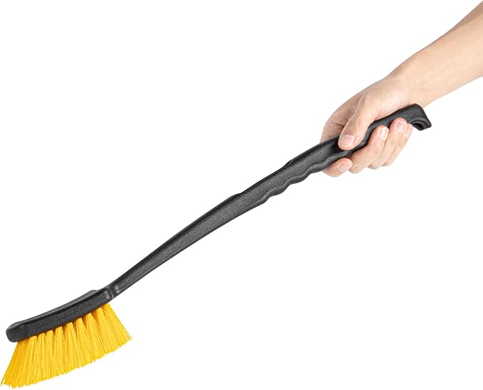 Restaurantware-Clean Tek Professional 20.47 Inch Utility Brush, 1 Heavy-Duty Scrub Brush - Plastic Bristles, Ergonomic Handle, Black Plastic Cleaning Scrub, Ideal for Indoor and Outdoor Cleaning