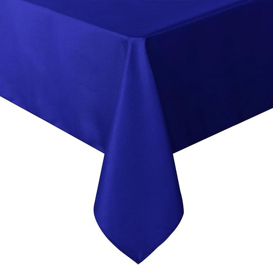 sancua Rectangle Tablecloth - 70 x 108 Inch - Stain and Wrinkle Resistant Washable Polyester Table Cloth, Decorative Fabric Table Cover for Dining Tables, Buffet Parties and Camping, Royal Blue