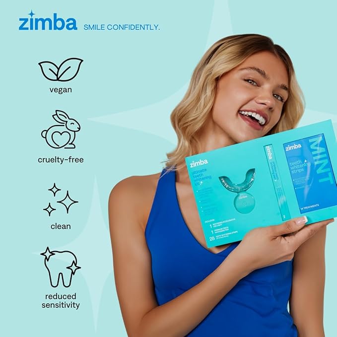 New Zimba Ultimate Whitening Kit | Cordless LED Accelerator Light, Whitening Strips, and Whitenig Pen
