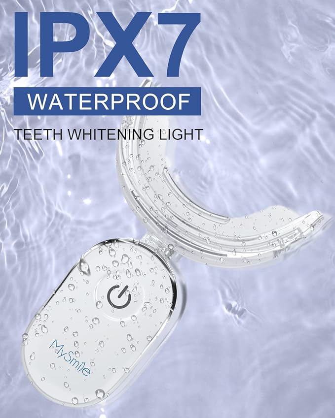 MySmile Teeth Whitening Strips Kit 14 Treatments with 28 LED Light - 10 Min Non-Sensitive Fast Whitening Teeth Enamel Safe Teeth Whitener - Helps to Remove Deep Stains