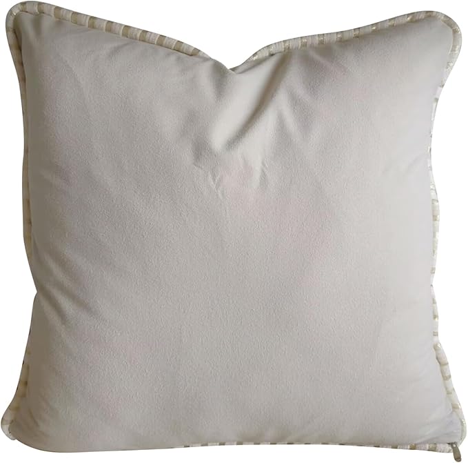 Set of 2 Beige Vintage Throw Pillows Covers 18x18in，Floral Embroidered Cushion Cover for Sofa Bedroom，Euro Sham Covers Retro Home Decor Pillows Covers