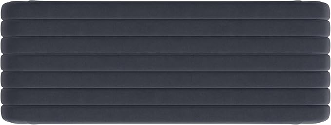 Modern Arch Channel Bedroom Bench Ottoman, 48" Entryway Bench and Shoe Rack, Soft Cushion Bench for Bedroom End of Bed, Ottoman Bench for Living Room, Bedroom, Entryway (Beach Blue Velvet)