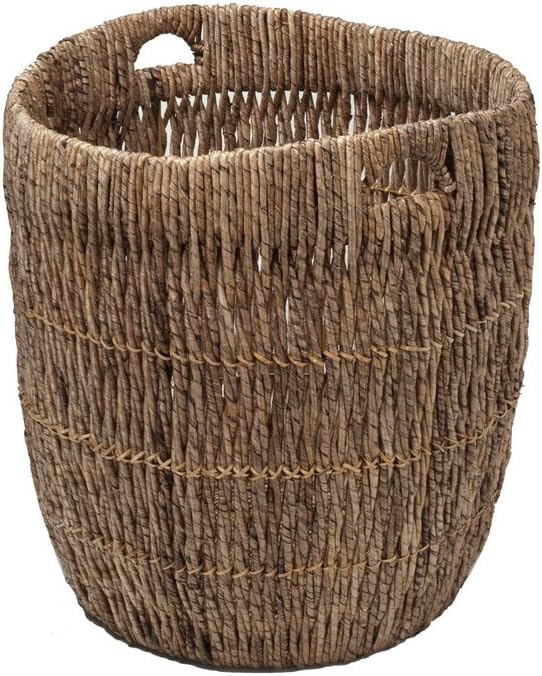 KOUBOO Madras Planter Basket, Plant Container, Tree Planter, Basket Front Door, Decorative Plants Pot, Woven Options for Every Space, Dark Brown, Large