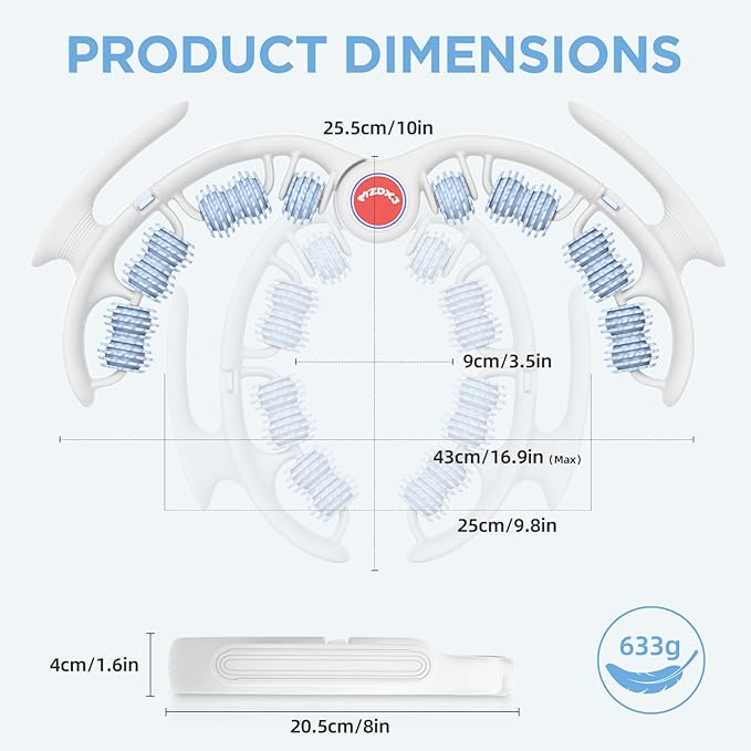 Cellulite Massage Tool Deep Fascia Massager & Dimpled Skin Remover for Legs - Anti-Cellulite Roller Tech with Lymphatic Drainage, Smooth Skin & Pain Relief for Thighs & Buttocks Sculpting