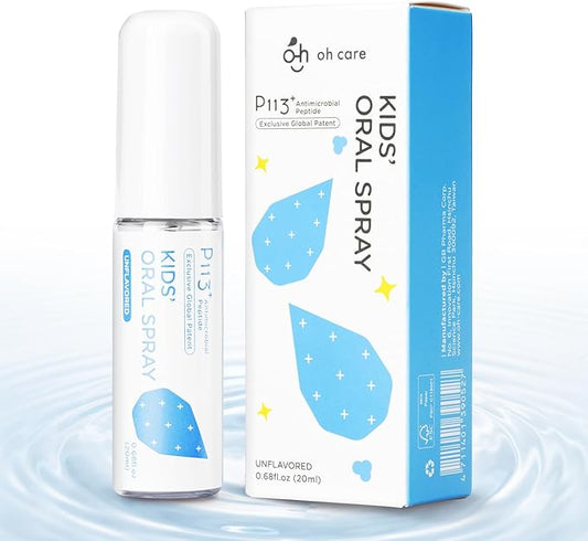 Mouth Spray for Kids, Toddler Toothpaste Helper, Fluoride Free Baby Toothpaste Cavity Protection, Oral Care with Natural P113+ Antibacterial Peptide - for Newborns to Age 6, Original