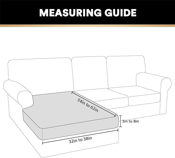 PrinceDeco Sectional Couch Covers Velvet Couch Cover for Dogs Washable L Shaped Couch Cover 1 Piece Individual Sectional Couch Covers with Elastic Bottom(Chaise Lounge,Taupe)