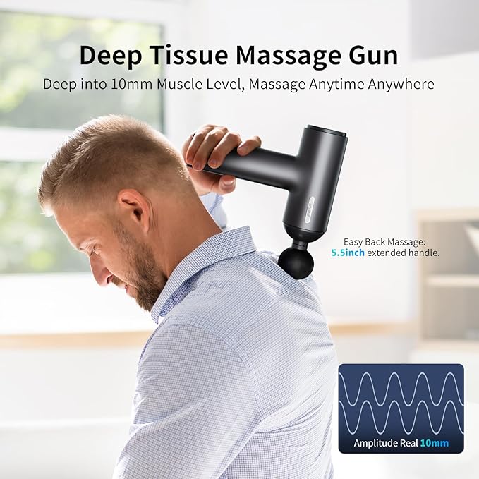 arboleaf Massage Gun, Powerful Massage Gun Deep Tissue, Handheld Percussion Muscle Massager with Portable Travel Case for Athletes, Relax, Gifts