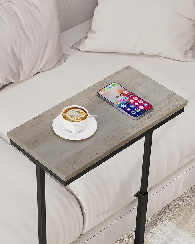 TUTOTAK End Table, Side Table, Tall Couch Table, Sofa Table, Living Room, Bedroom, Greige TB01BG0832