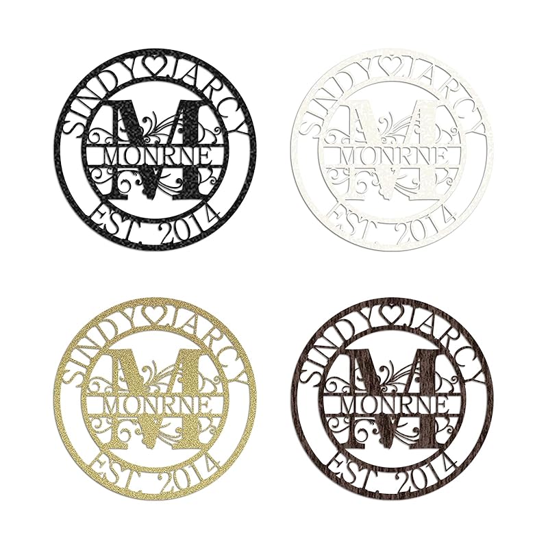 Custom Metal Sign | Personalized Family Name Sign | Monogram Wall Decor | Metal Name Sign| Split Letter Name | Anniversary Wedding Gifts| Custom Outdoor Signs | Metal Wall Art | Couple Gift