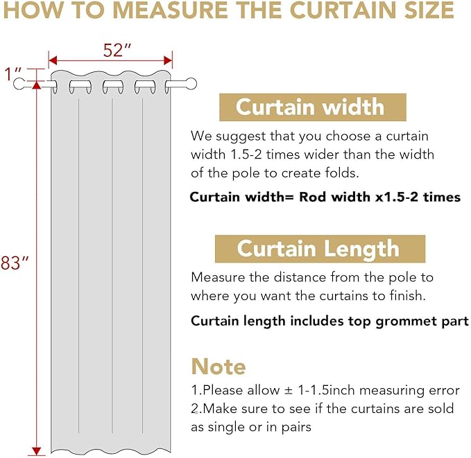H.VERSAILTEX Room Darkening Curtains for Living Room Light Reducing Thermal Insulated Window Treatment Panels/Drapes Grommet Top 2 Panels (Washed Spice - 52 x 84 Inches)