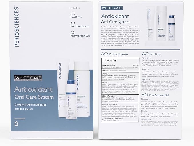 PerioSciences White Care Oral Care Kit - Toothpaste, Mouthwash, Gel