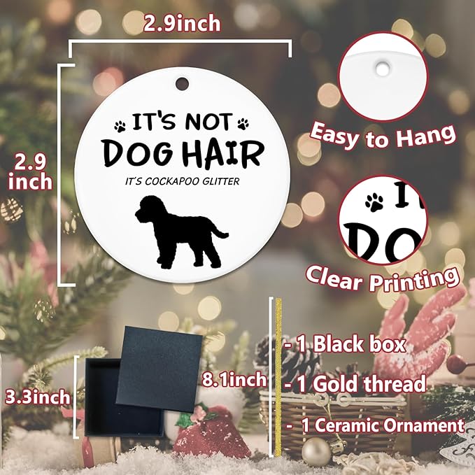 534-zsgj-cockapoo Home & Kitchen > Home Décor Products > Home Décor Accents > Hanging Ornaments