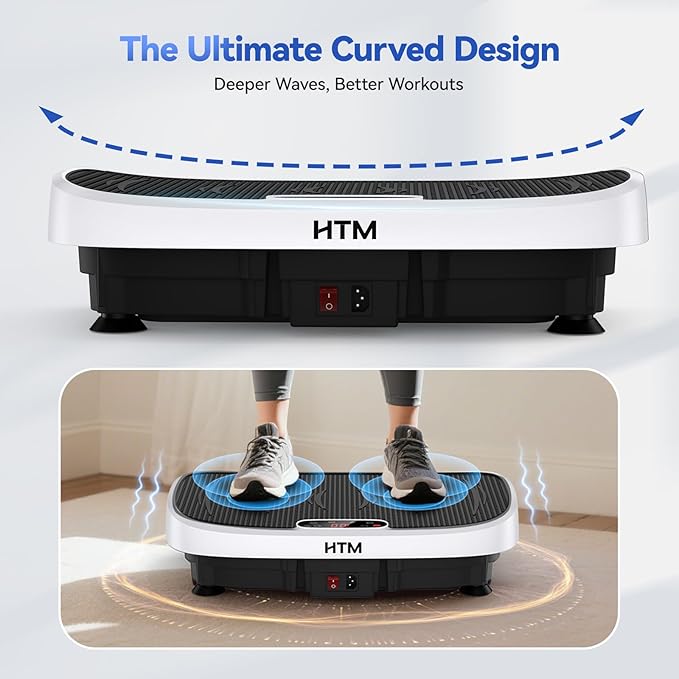 Vibration Plate Exercise Machine - 330lbs Weight Capacity, 120 Speed Levels, 5 Program Modes - Full Body Workout for Home Fitness, Toning & Wellness, LED Display, Low Noise Motor