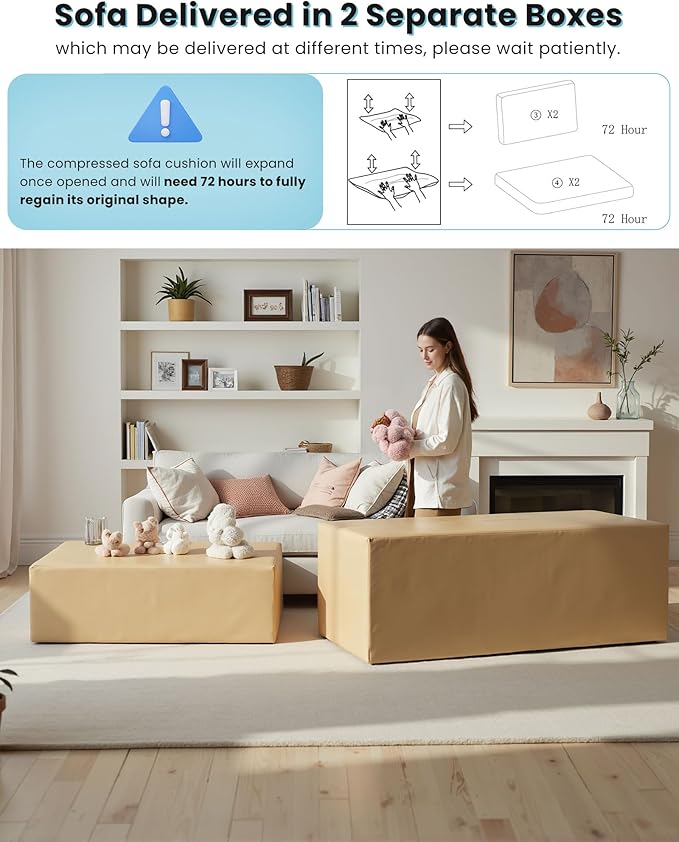 Queen Pull Out Sofa Bed, 2-in-1 Convertible Sleeper Sofa Couch with Memory Foam Mattress – Space-Saving Sofa Bed Queen for Living Room & Guest Room, Navy Blue