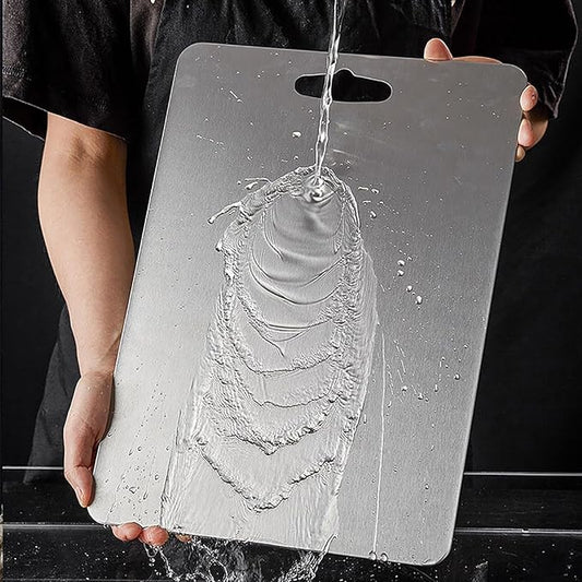 Titanium Cutting Board, New Titanium Cutting Board, Top, 100% Pure Titanium Cutting Boards for Kitchen, Healthy Premium Dual-Sided Chopping Board for Fruit, Meat, Vegetable. (Medium - 14" x 10")