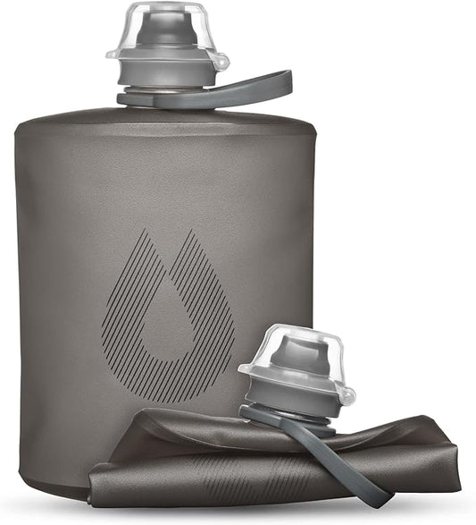 HydraPak Stow - Collapsible Backpacking Water Bottle (350ml, 500ml, 1L) - BPA Free, Ultra Light, Spill-Proof Twist Cap