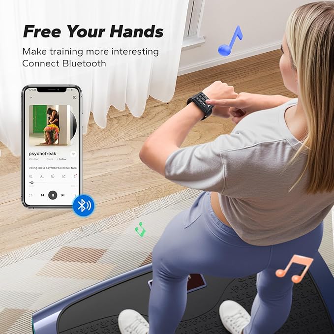 MERACH Vibration Plate Exercise Machine, 3D & 4D Vibration Plate with 2 Tension Ropes LED Display, Whole Body Vibration Platform for Women Men, Exercise Equipment for Home