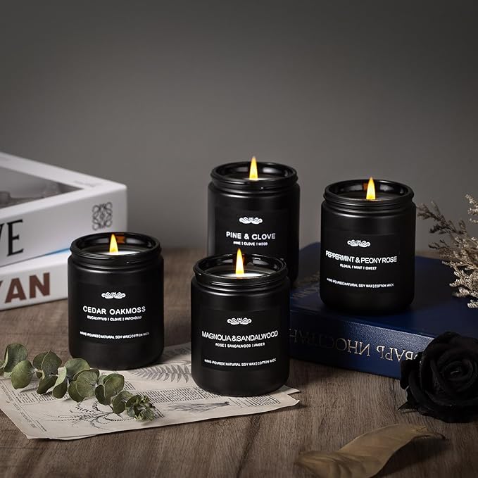 6 Pack Candles for Home Scented Aromatherapy Candles Gifts Set for Men, Men Candle Set, 42 oz 300 Hour Long Lasting Candles, Gifts for Mens, Birthday, Christmas, Anniversary Present