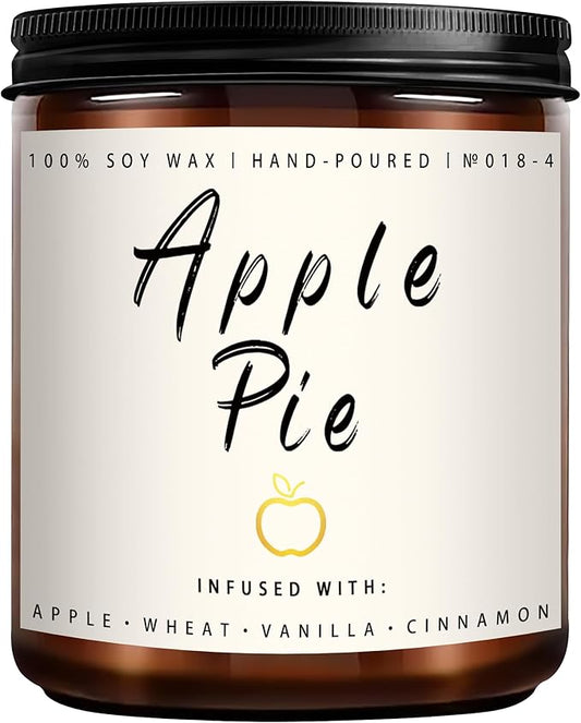 Fall Candles, Apple Pie Scented Candle for Home- Fall Scented Candles Gift Set for Women & Men, Autumn Aromatherapy Candle for Holiday, Thanksgiving, Cozy Home Décor，Long-Lasting Fragrance，7 oz