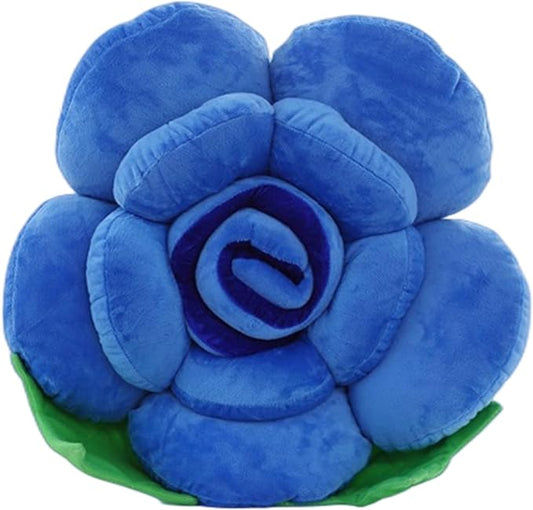 Plush Flower Pillow, Cushion, Office, Home, Sofa, car Decoration, Valentine's Day, Thanksgiving, 50cm(19.68 inch), Blue