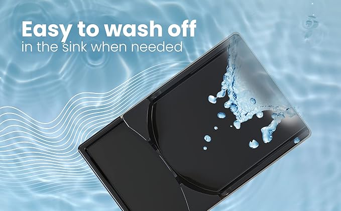 TidyFriend No-Spill 2 Pk Liquid Laundry Detergent Dispenser Holder, Laundry Soap Dispenser Holder with Drip Tray for Laundry Room Organization (No Strap, Black)