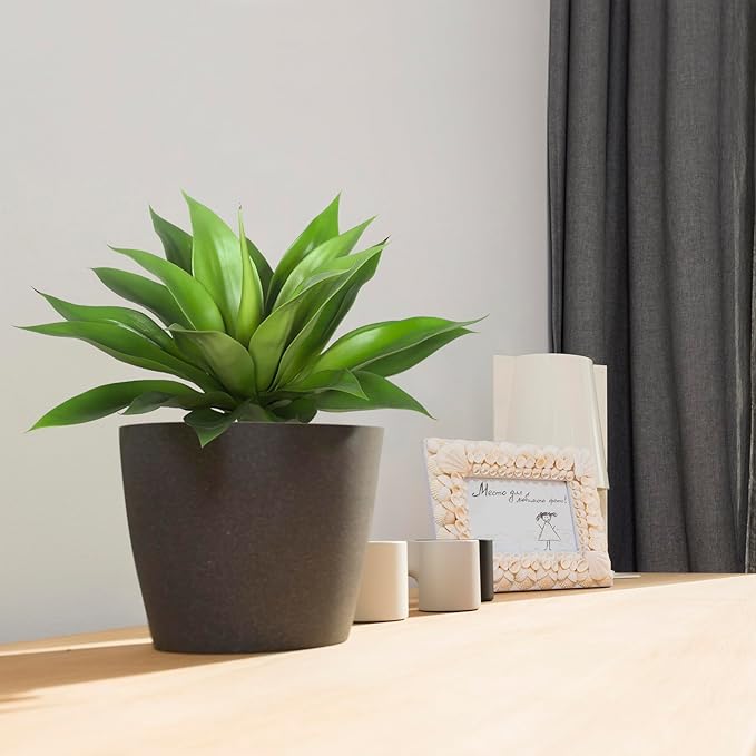 Artificial Agave Plants,Large UV Resistant Fake Agave Planters for Indoor and Outdoor Decorating Artificial Plants for Outdoors Fake Plants (2Pack, 18"
