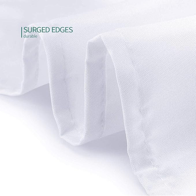 Surmente White Tablecloth for Round Tables, 108-inch Round Table Cloths for Weddings, Banquets, or Restaurants