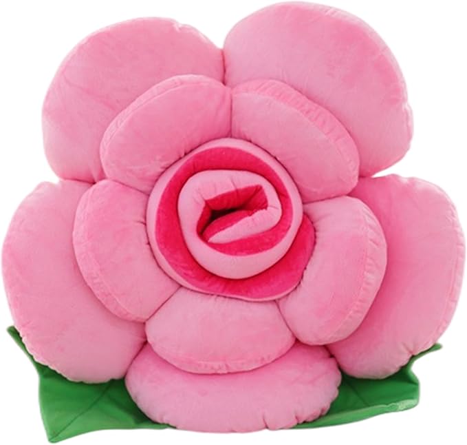 Plush Flower Pillow, Cushion, Office, Home, Sofa, car Decoration, Valentine's Day, Thanksgiving, 60cm(23.62 inch), Pink
