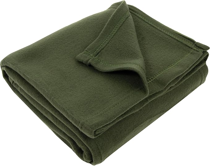 50x60 Throw Blankets, Ultra Soft Hypoallergenic Fleece Fall Throw Blanket for Livingroom, Couch, Chair, Bed, Olive Green