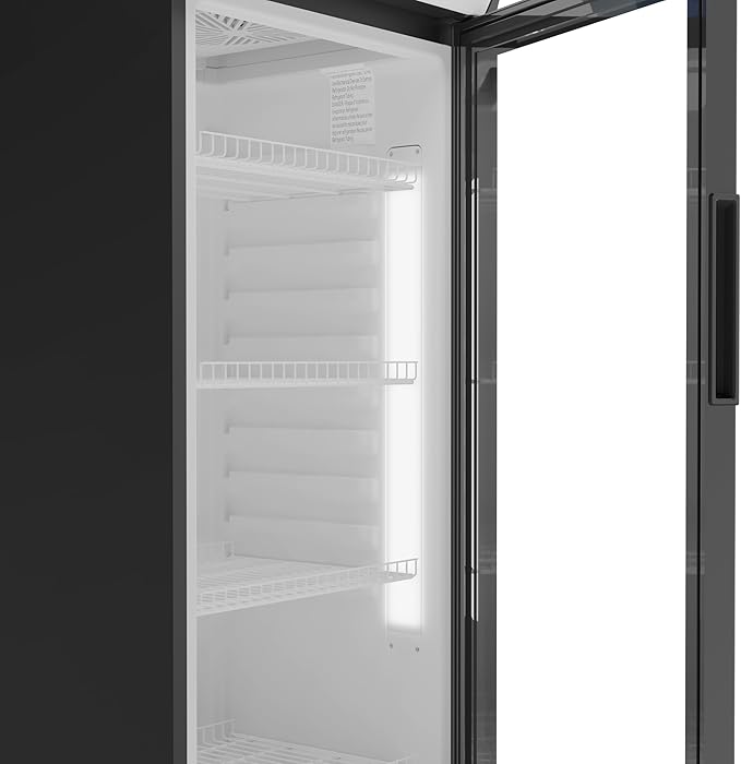 KoolMore DGDR-1D-9C 22 in. 9 Commercial One Glass Door Beverage Display Merchandiser Refrigerator Cooler, ETL Listed in Black, 9.1 cu. ft