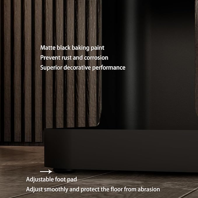 Side Table,Modern end Table,Unique nightstand,Bedside Table,Black Metal Night Stand with Storage,Accent Side Table for Couch,Bedroom,Living Room.No Assembly Required